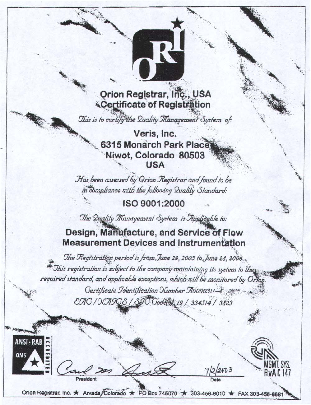 ���������͹�˾ISO9001�C��